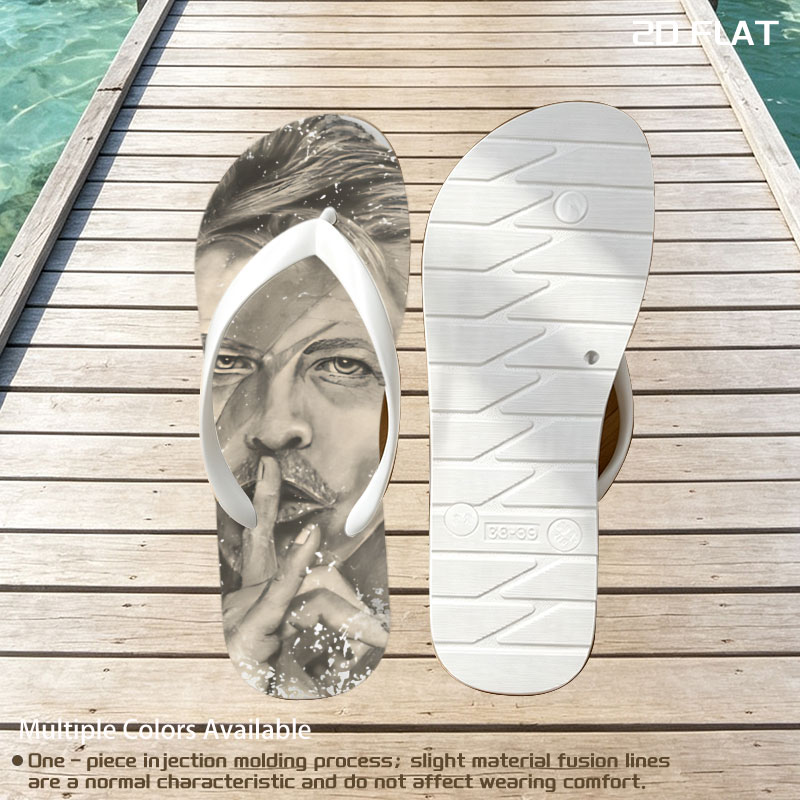 David Bowie - Ziggy Stardust Portrait with Shattered Effect -  flip-flops