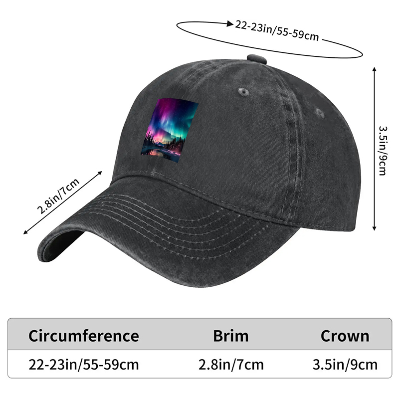 New Baseball Cap with Chess King & Queen Print 
