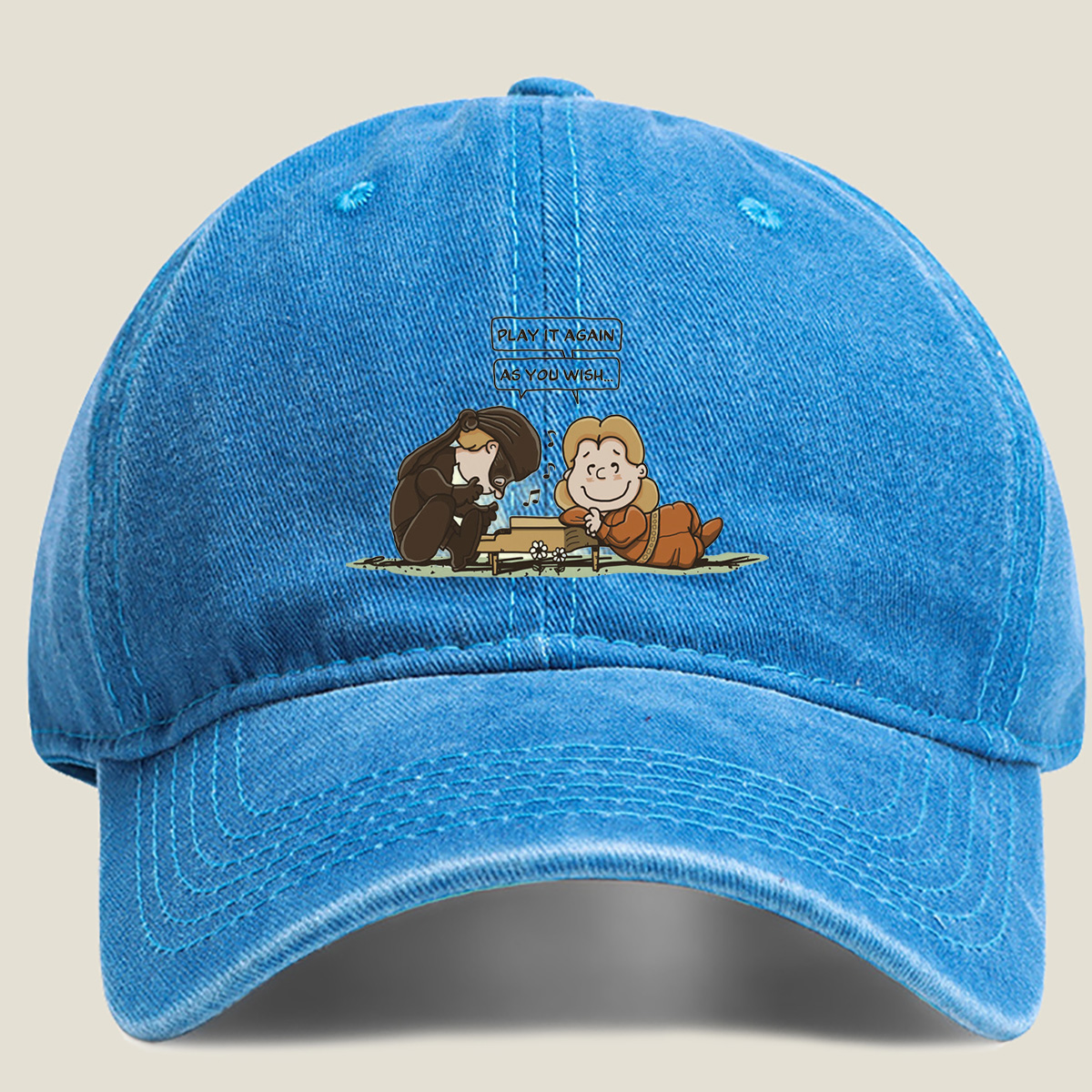 Piano Lessons with a Monkey and a Boy - Washed Denim - Baseball Cap