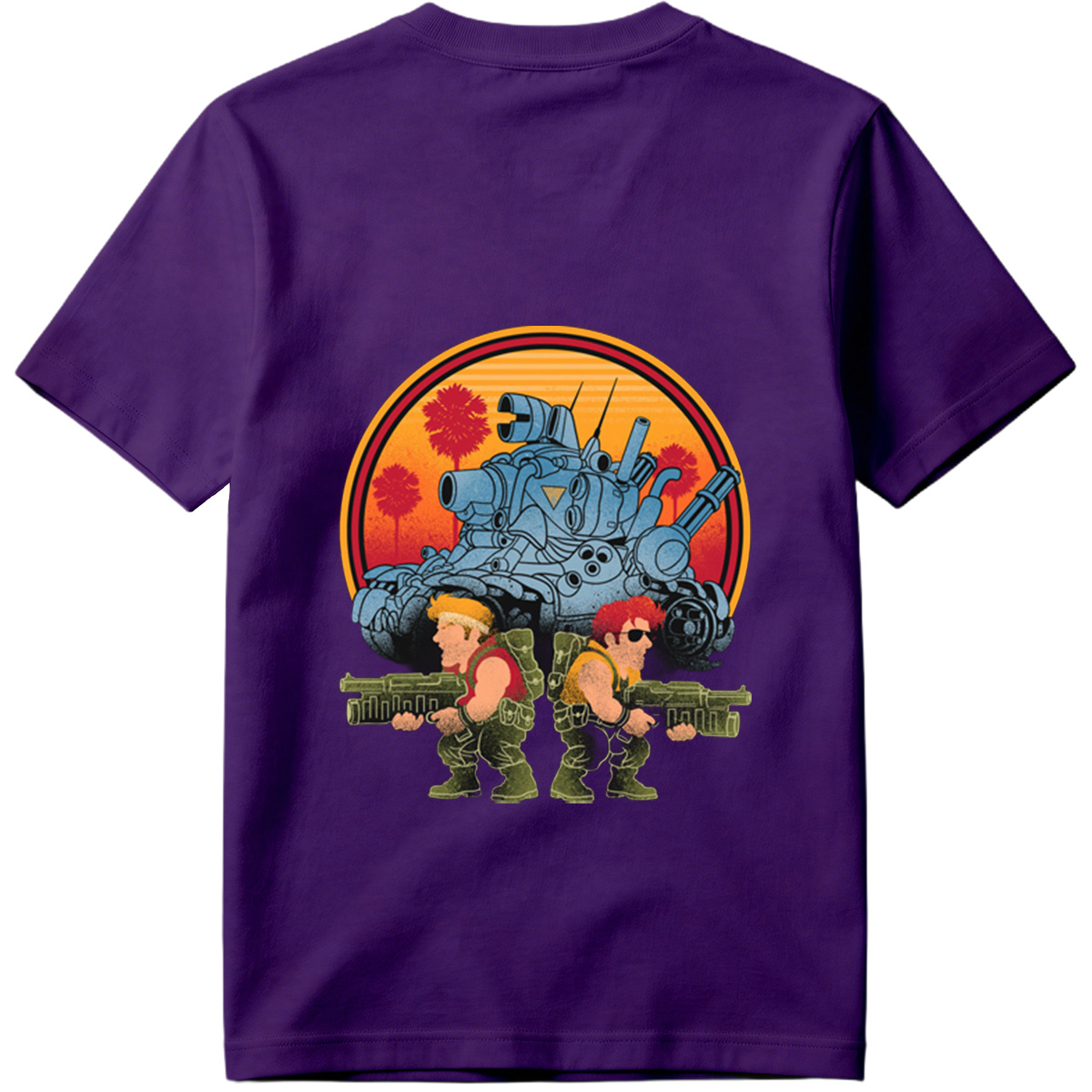 Double Dragon: Billy and Jimmy with Tank in Sunset - Tee