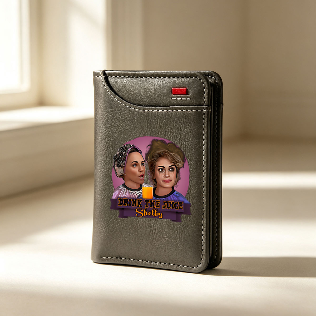 Drink the Juice: Shelby and Friend - Vertical Style Wallet