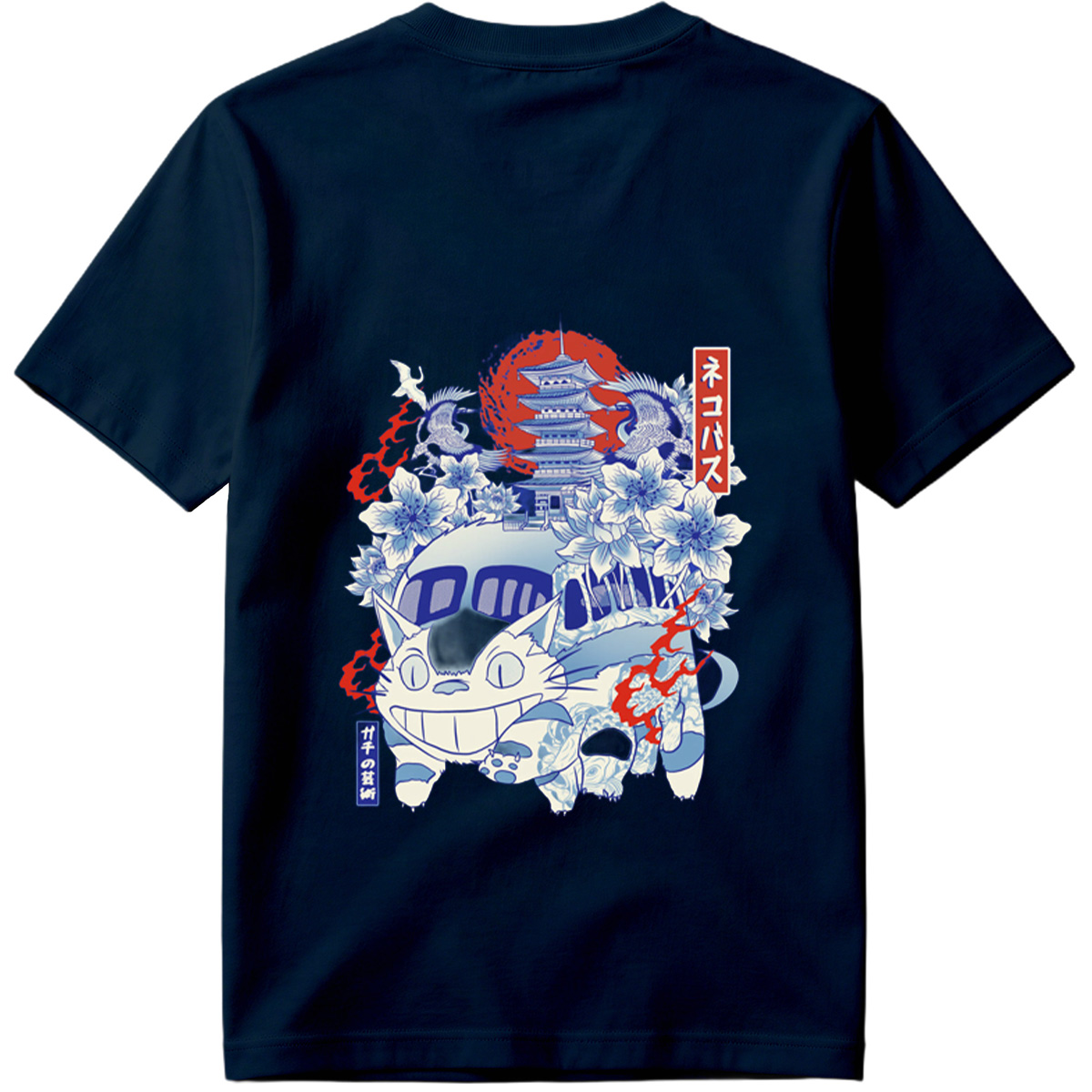 Neko Pass: Catbus and Japanese Landmarks - Tee