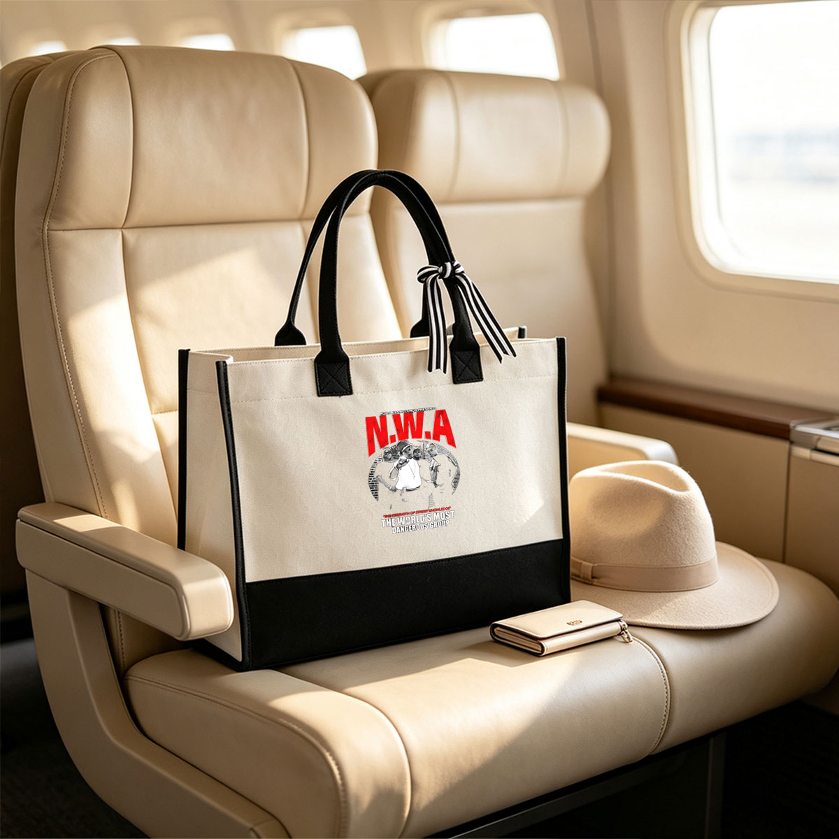 N.W.A - The World's Most Dangerous Group, Ruthless Records Presents - Canvas patchwork gift tote bag
