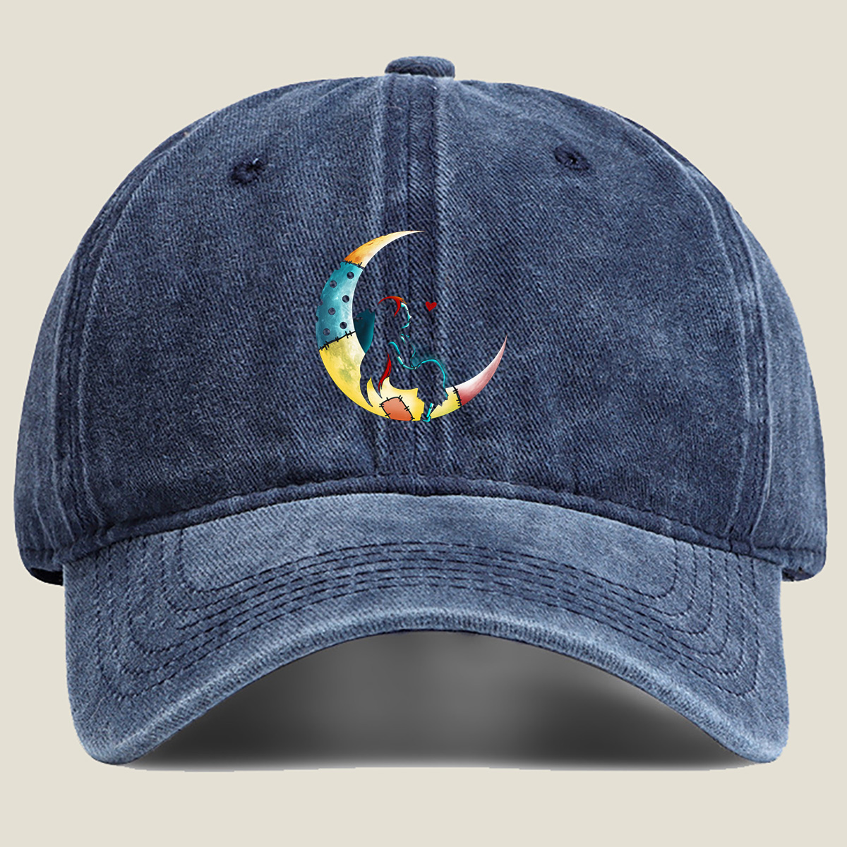 The Nightmare Before Christmas: Sally on the Moon - Washed Denim - Baseball Cap