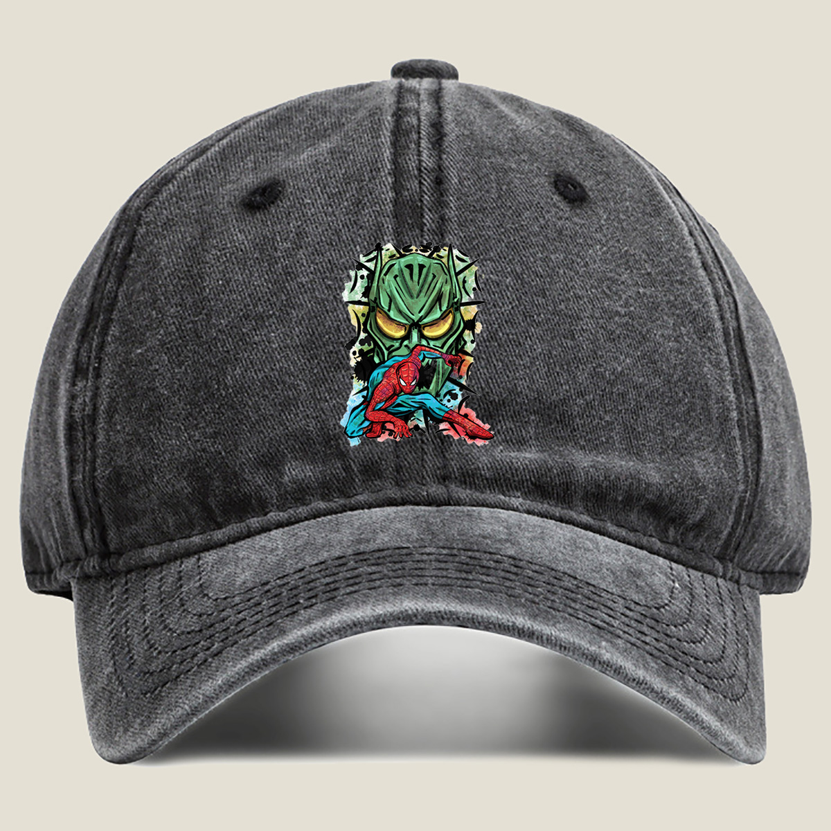 Spider-Man vs Green Goblin - Washed Denim - Baseball Cap