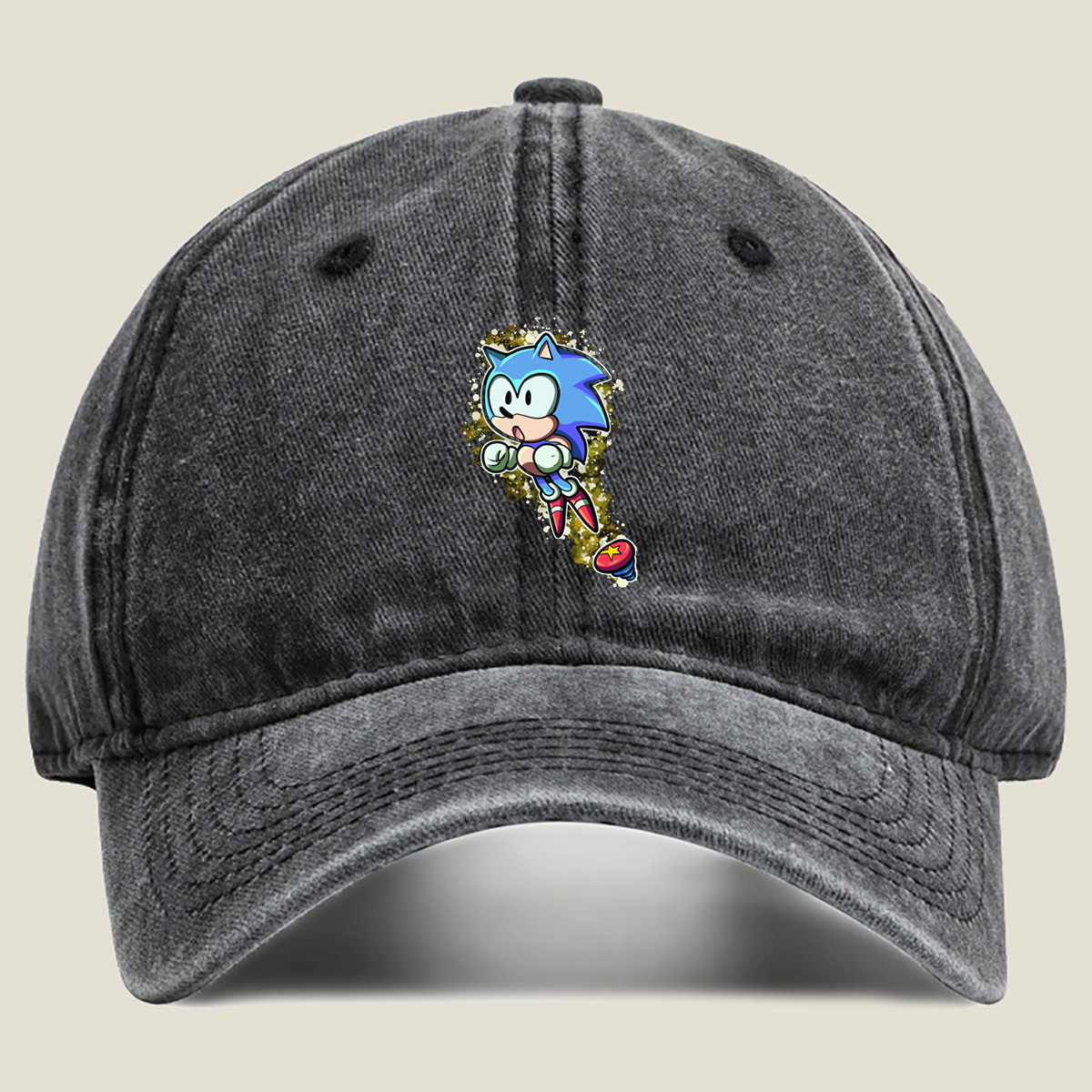 Sonic the Hedgehog in Action - Washed Denim - Baseball Cap