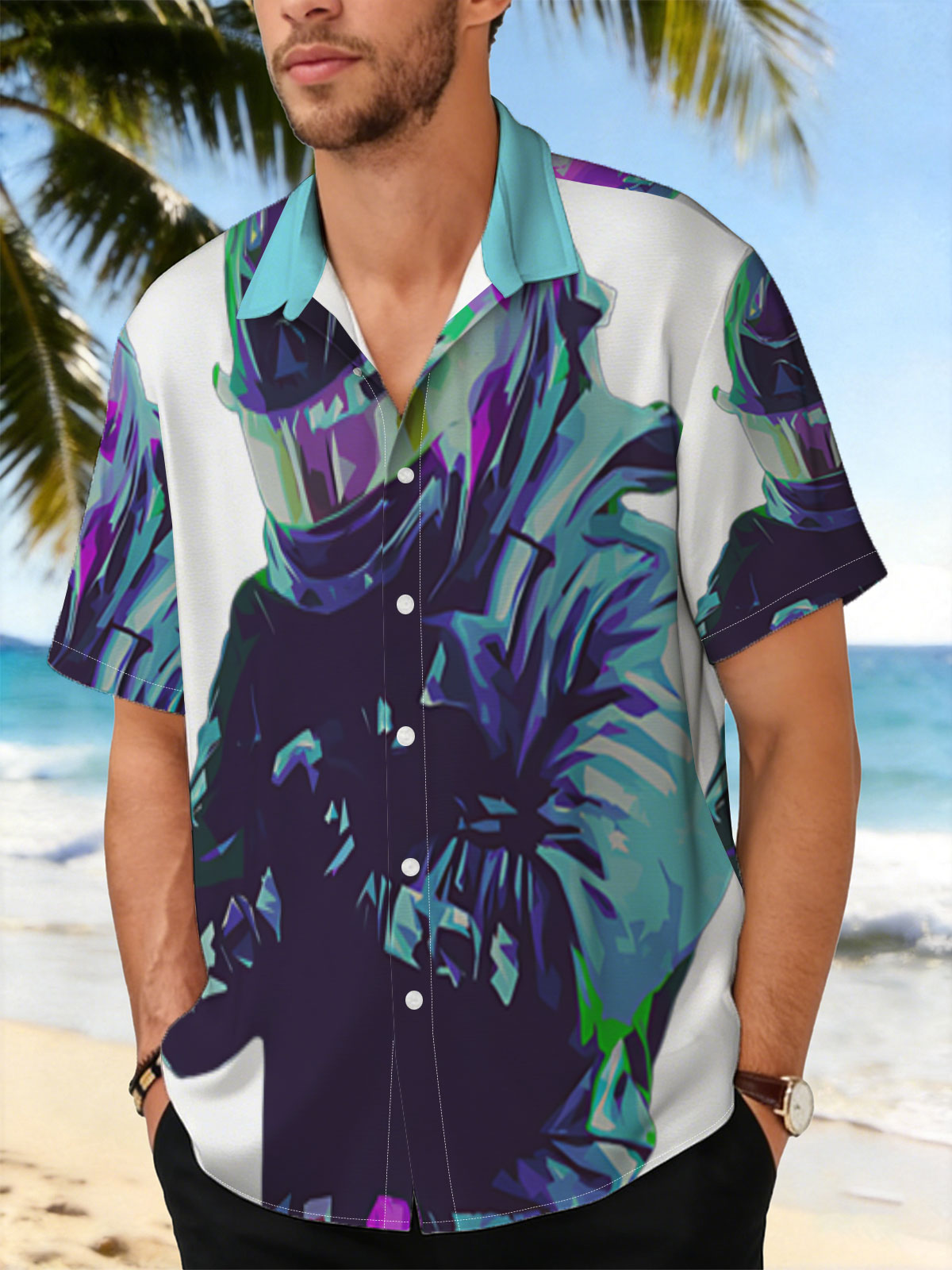 Futuristic Racer in Neon Gear -  Shirt