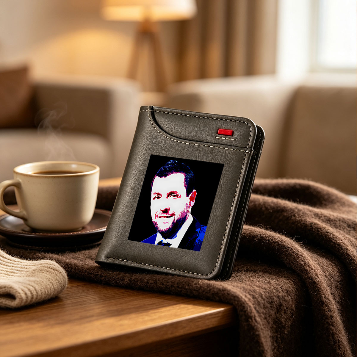 Chris Evans in a stylized portrait with bold colors and high contrast. - Vertical Style Wallet