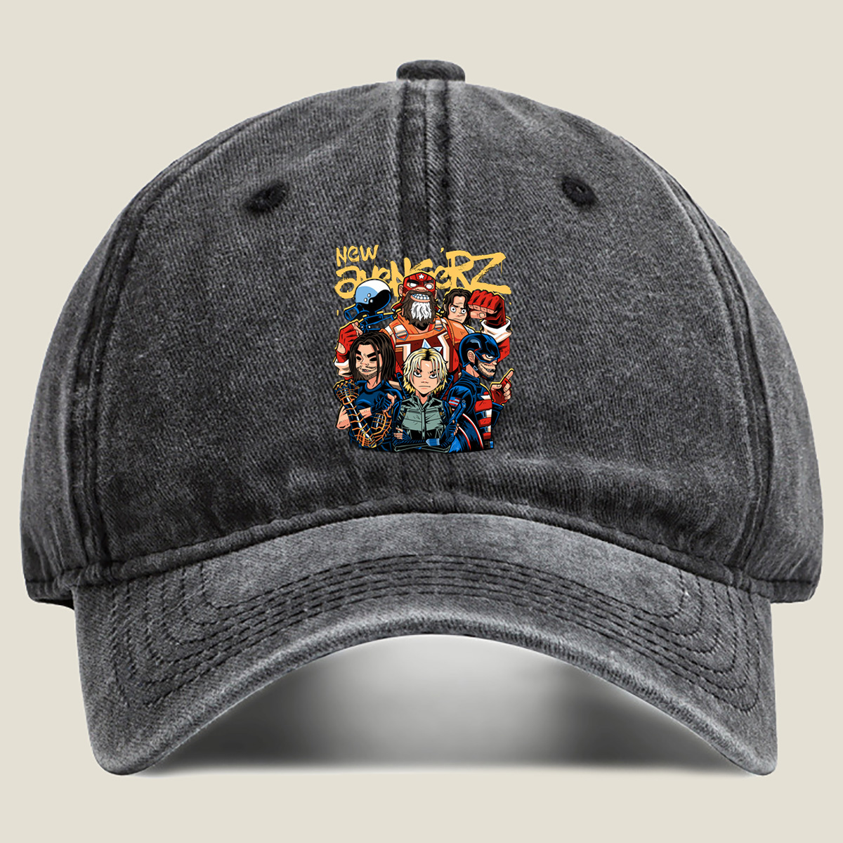 New Avengers: Captain America, Iron Man, Thor, Black Widow, Hulk, Hawkeye - Washed Denim - Baseball Cap