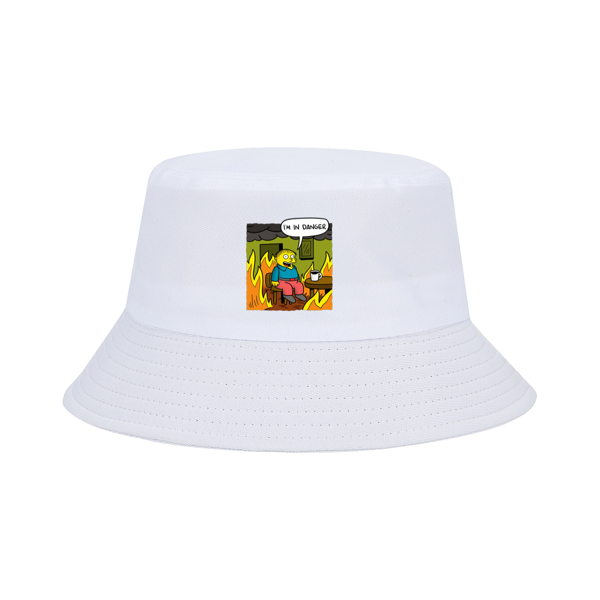 Simpsons Character in Burning Room - Fisherman's Hat