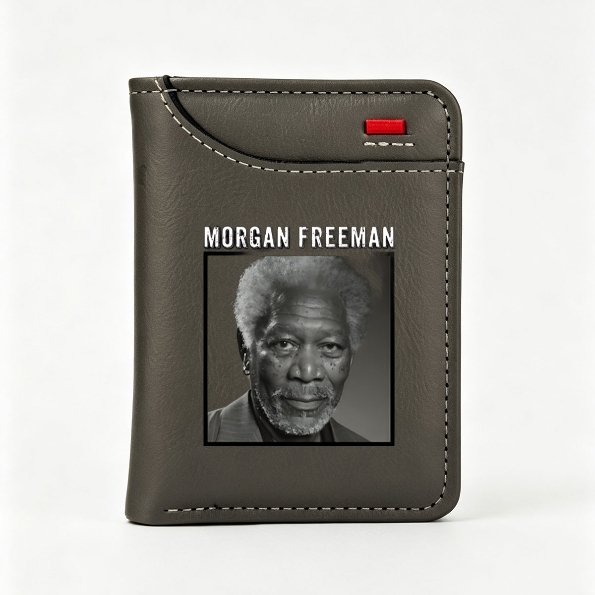 Morgan Freeman: Iconic Actor and Voice of Wisdom - Vertical Style Wallet