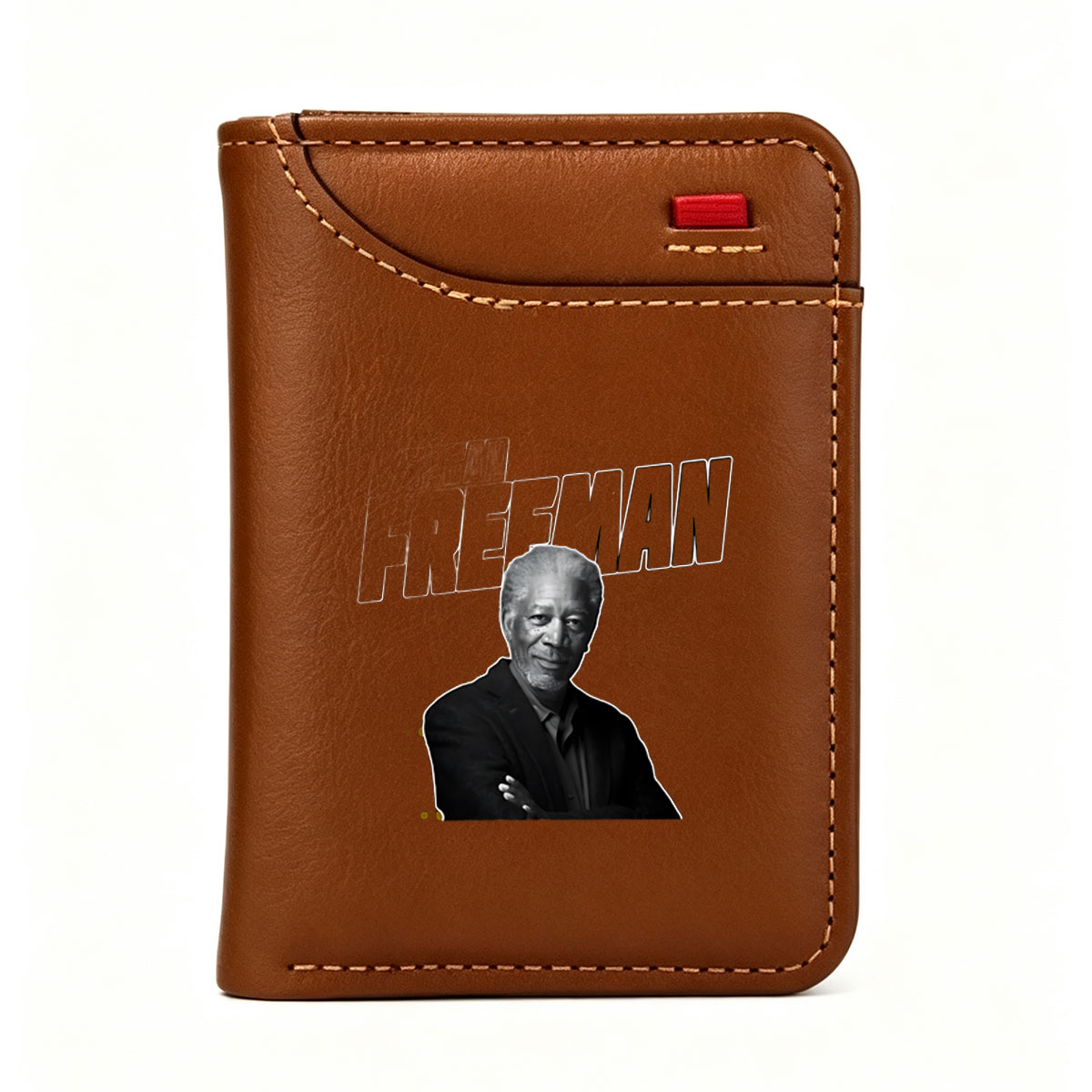 Morgan Freeman: Iconic Actor and Voice Narrator - Vertical Style Wallet
