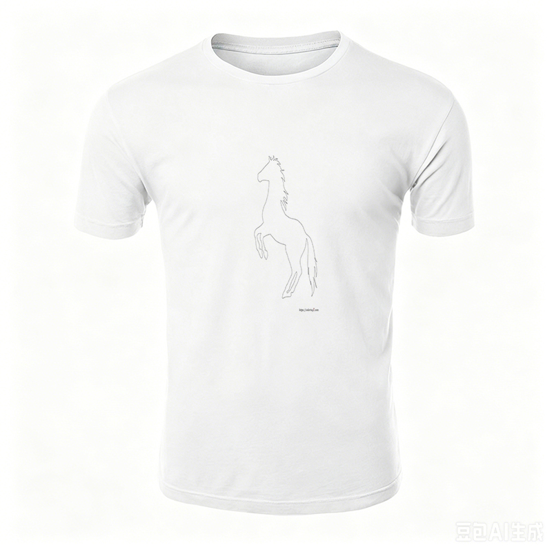 Unisex Classic T-Shirt with Horse Silhouette Print - Simple Animal Design for Casual Wear, Perfect for Horse Lovers and Outdoor Enthusiasts