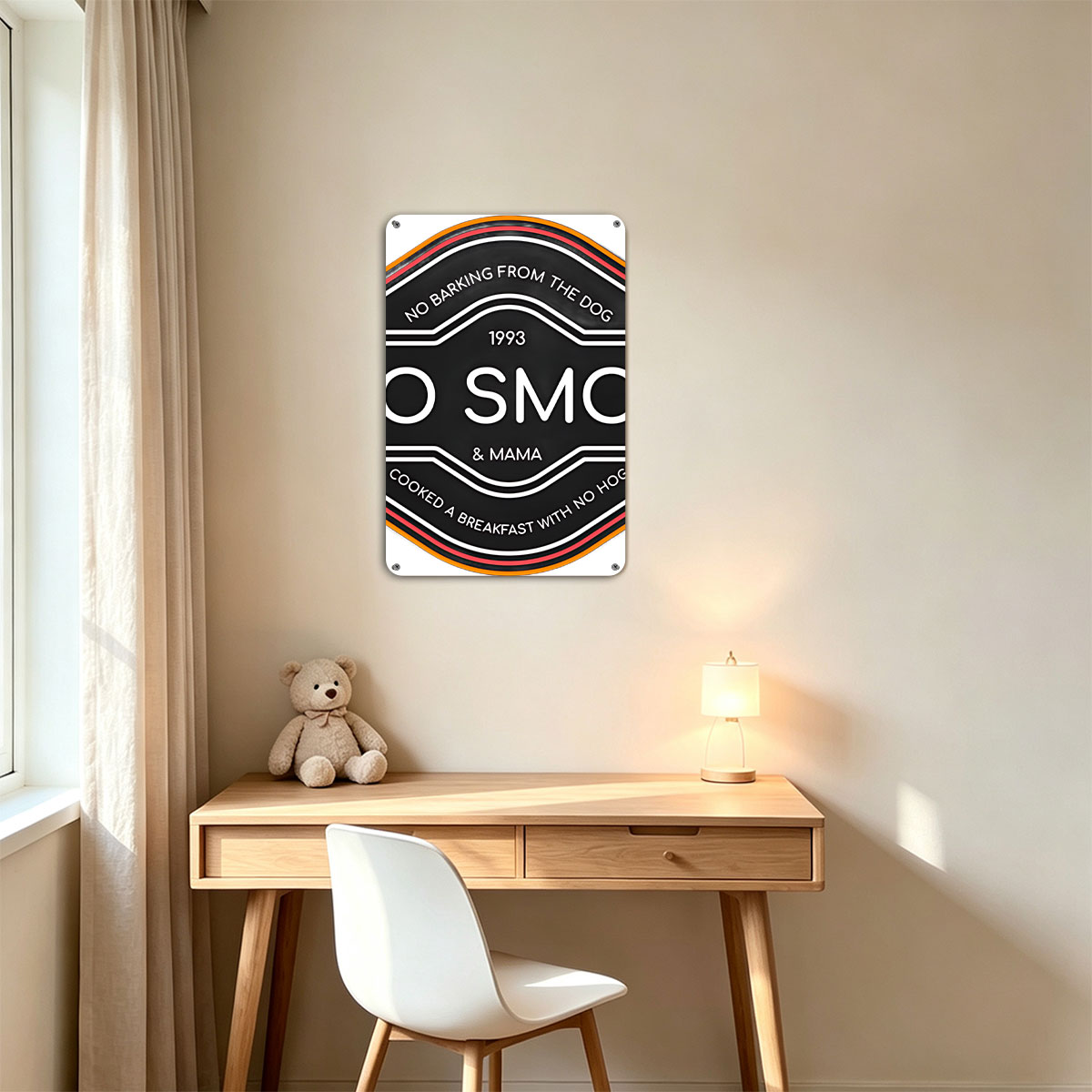 No Smog & Mama: 1993, No Barking from the Dog, Cooked a Breakfast with No Hog - painting