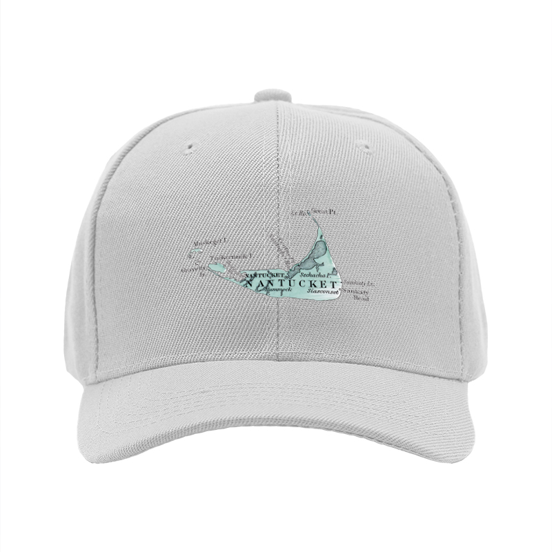 1pc New Baseball Cap with Nantucket Island Print and Text Design Unisex Adjustable Hat for Outdoor Activities Travel and Casual Wear Suitable for Adults and Teens