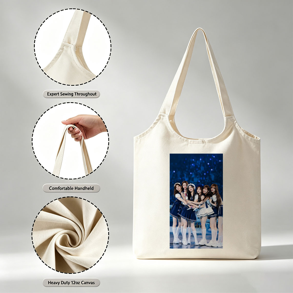 IVE in Sailor Outfits on Stage at Concert Performance - Canvas shoulder bags/