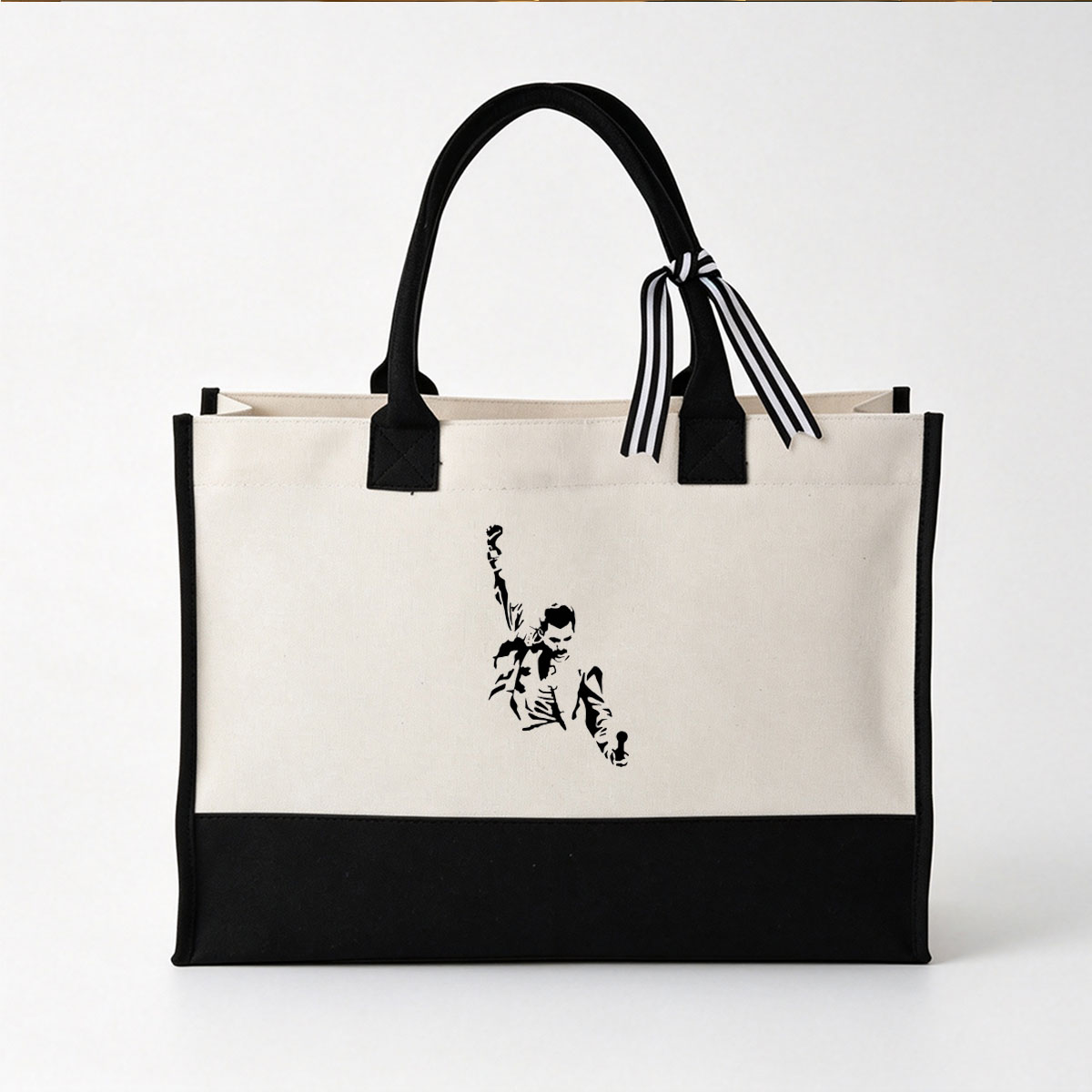 Spider-Man in Dynamic Pose with Web-Shooter - Canvas patchwork gift tote bag