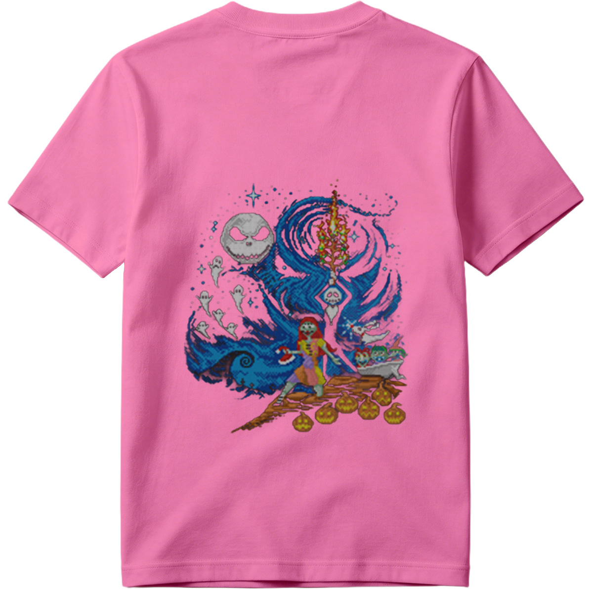 The Nightmare Before Christmas: Jack Skellington and Sally in a Magical Night Scene - Tee