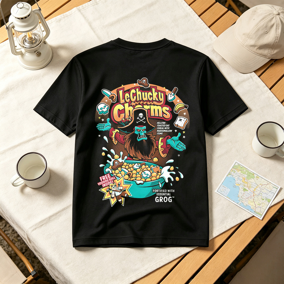 LeChucky Charms: Hellfire Toasted Oat Cereal with Voodoo Doll and Grog - Tee
