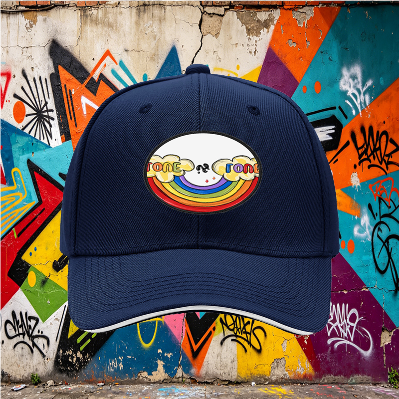 Unisex Classic Sandwich Hat with Rainbow Love is Love Patch Design | Lightweight Sun Protection Cap for Outdoor Activities, Beach, and Pride Events | Perfect for Adults Seeking Inclusive Fashion and Comfortable Wear
