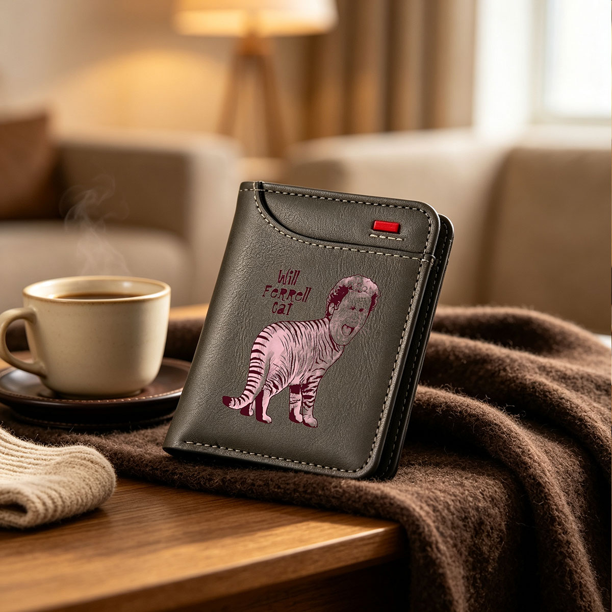 Will Ferrell as a Tiger Cat - Vertical Style Wallet