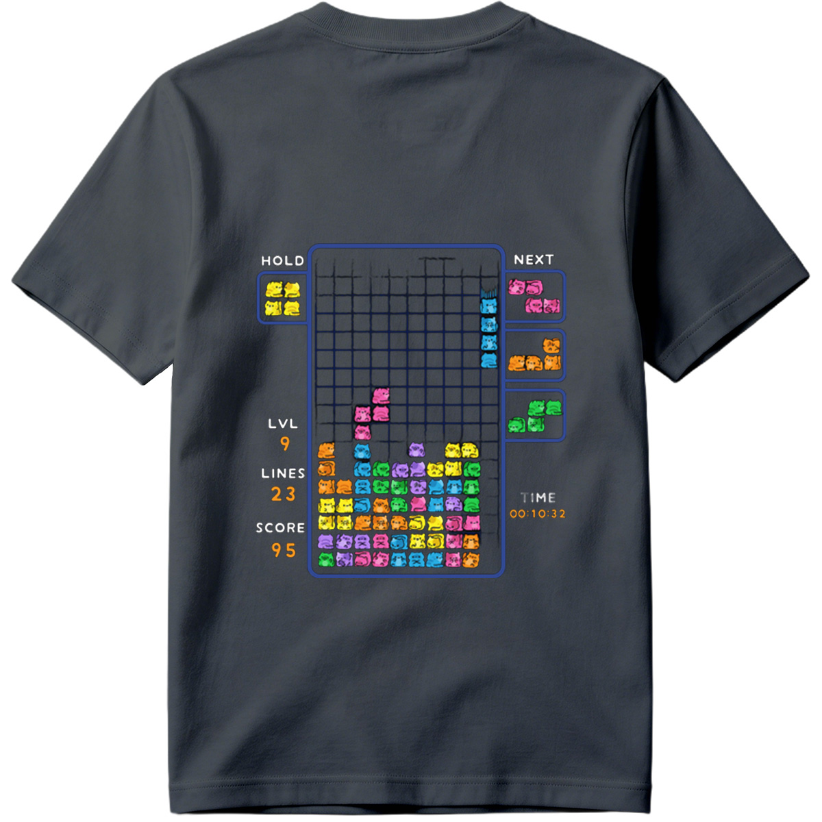 Cat Tetris: Level 9 Action - Tee