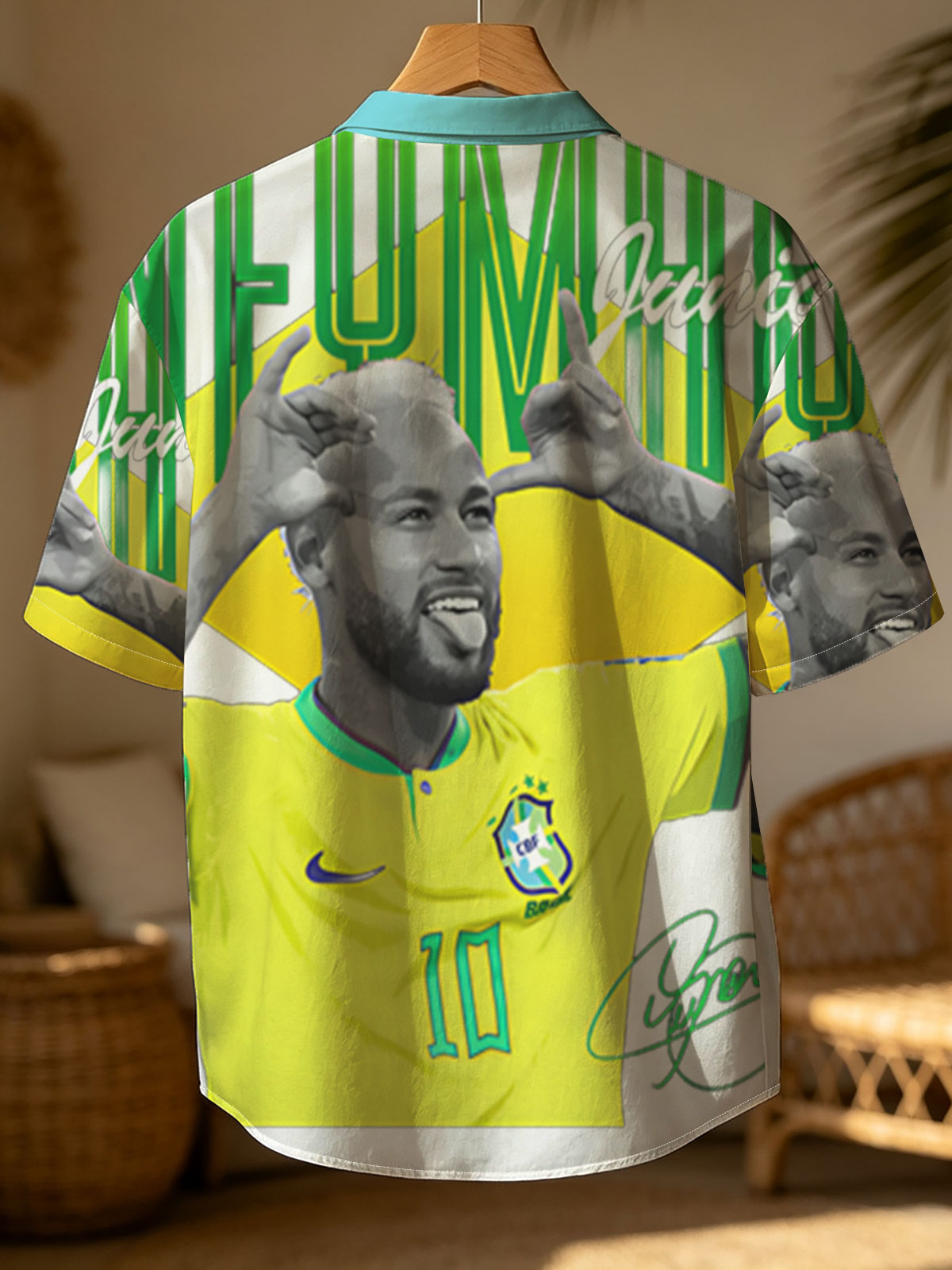 Neymar Junior - Brazil National Football Team Player, Wearing No. 10 Jersey -  Shirt