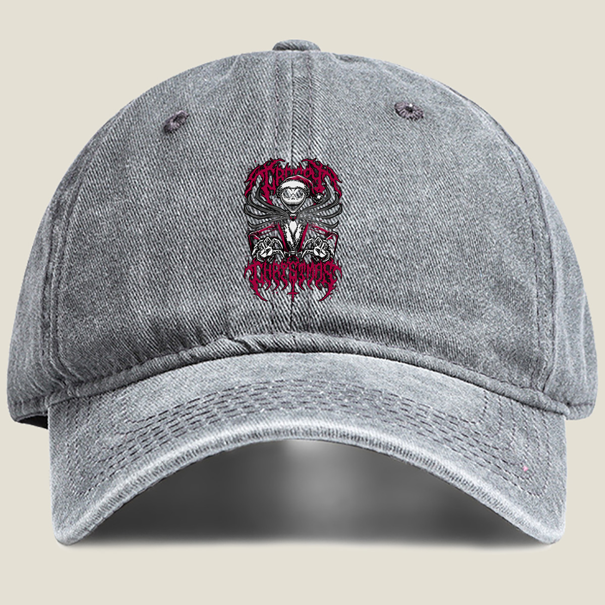 The Nightmare Before Christmas - Jack Skellington - Washed Denim - Baseball Cap