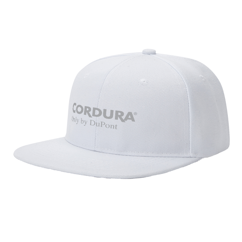 Flat Brim Baseball Cap Cordura Logo Print Streetwear Underground Skate Style for Basketball Court Skate Park Urban Lifestyle Skaters Rappers Streetwear Enthusiasts