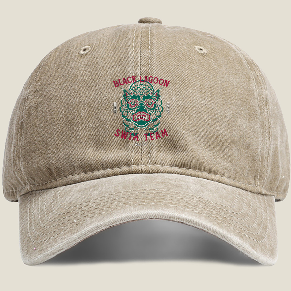 Black Lagoon Swim Team - Creature from the Black Lagoon - Washed Denim - Baseball Cap
