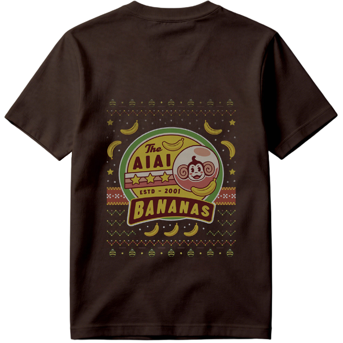 The AIAI Bananas - Monkey and Banana Logo Design - Tee