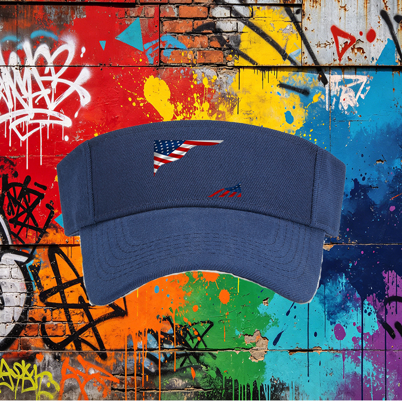 Unisex Classic Mesh Visor Cap with American Flag Print Design for Outdoor Activities and Patriotic Events, Ideal for Adults Seeking Sun Protection and Style During Summer Travel, Hiking, Fishing, or Festivals