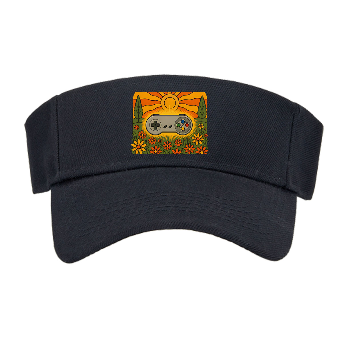 Super Nintendo Sega Genesis Controller in Sunflower Field: Nostalgic Gaming Memory -  Visor cap