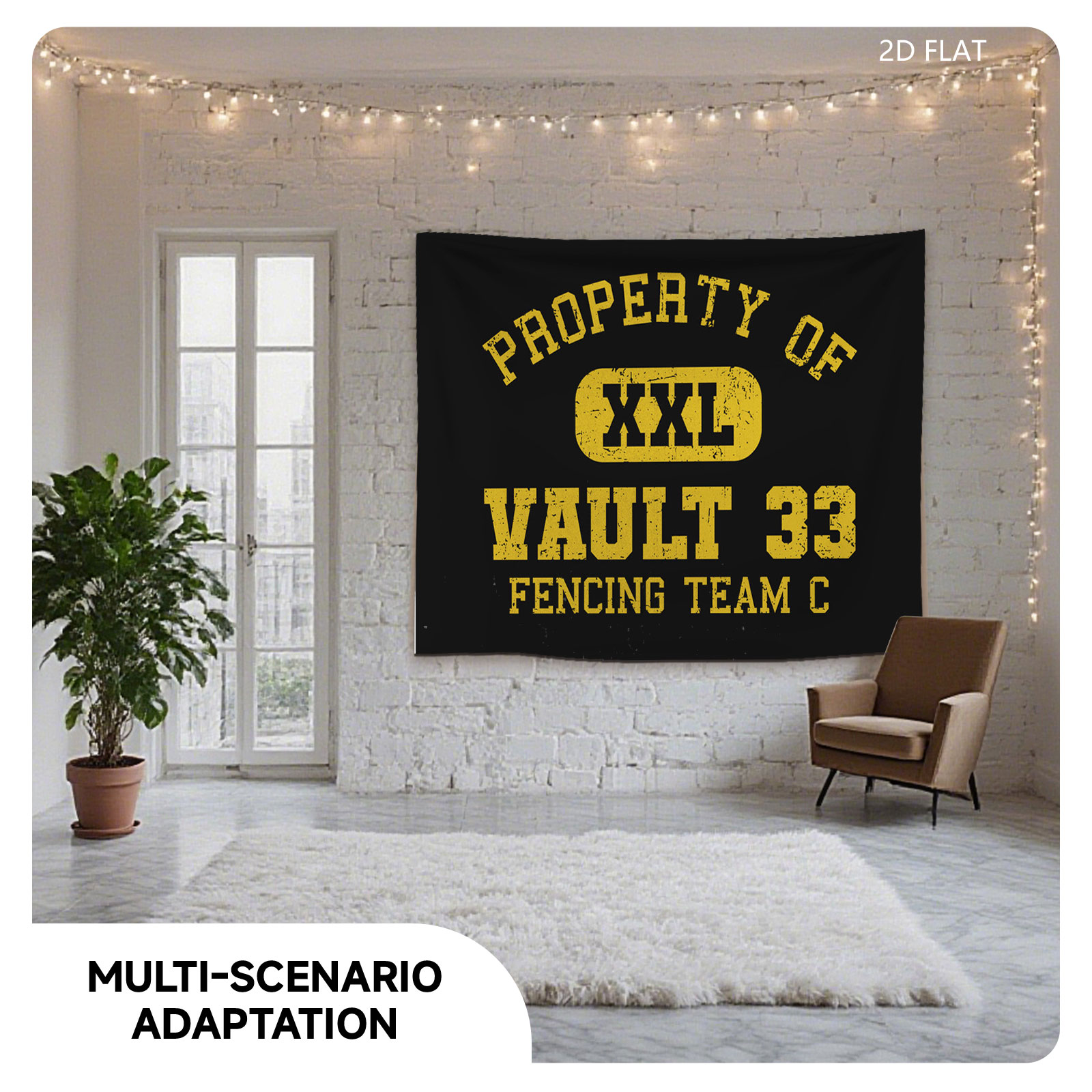 Vault 33 Fencing Team C Property of XXL - Tapestry