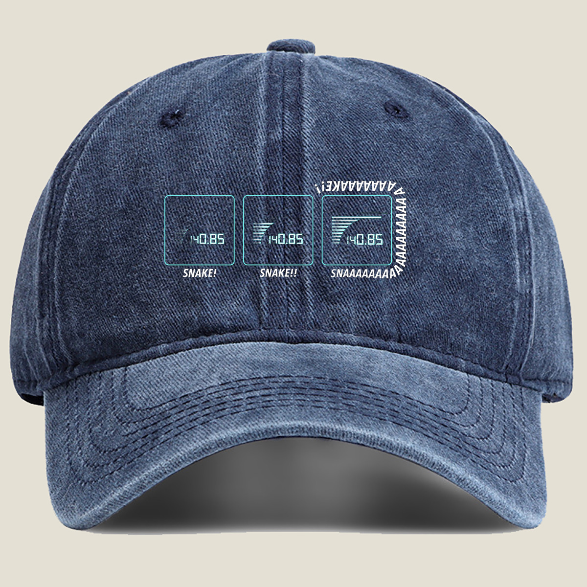 IP: Snake! Snake!! Snaaaaaaaake! - Washed Denim - Baseball Cap