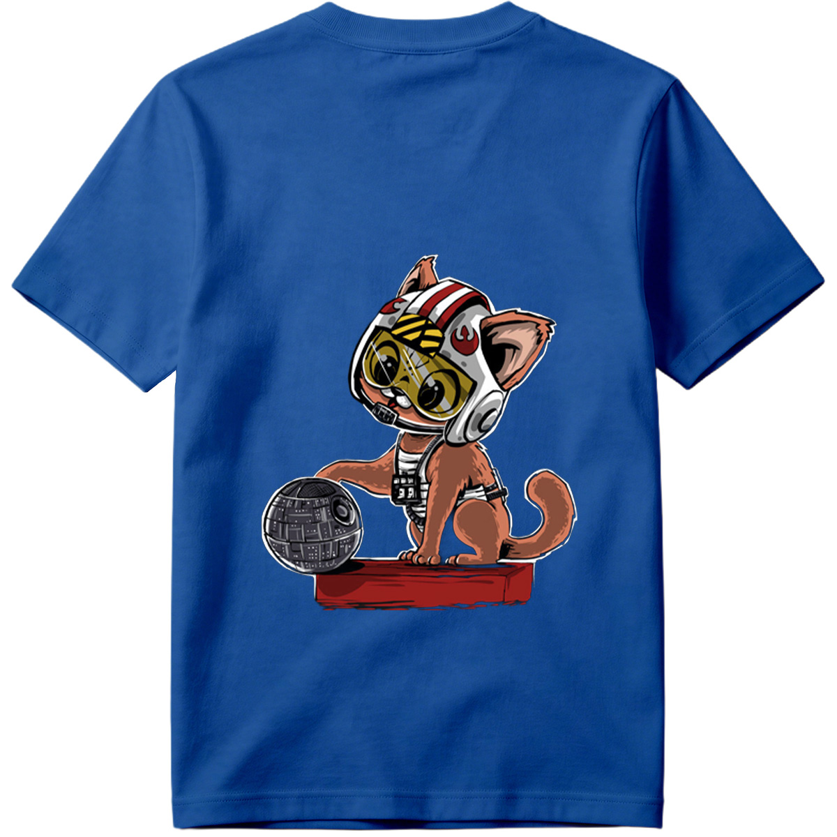 Star Wars Cat Pilot with Death Star - Tee
