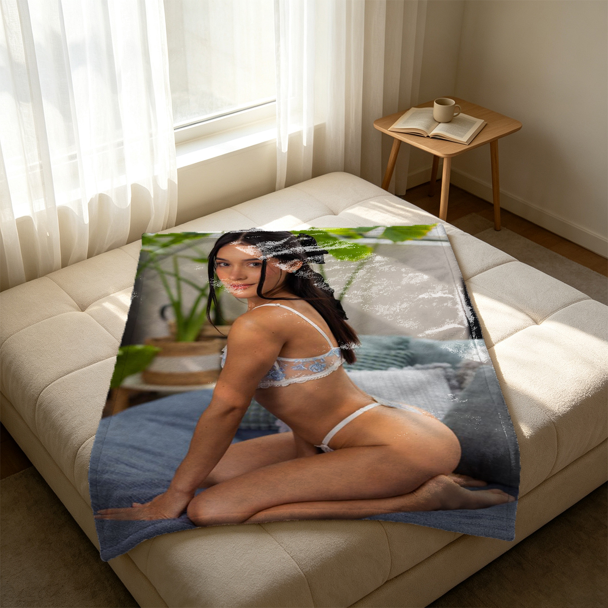 Nekopara Vanilla Bunny Lingerie Birthday Photoshoot - Blanket