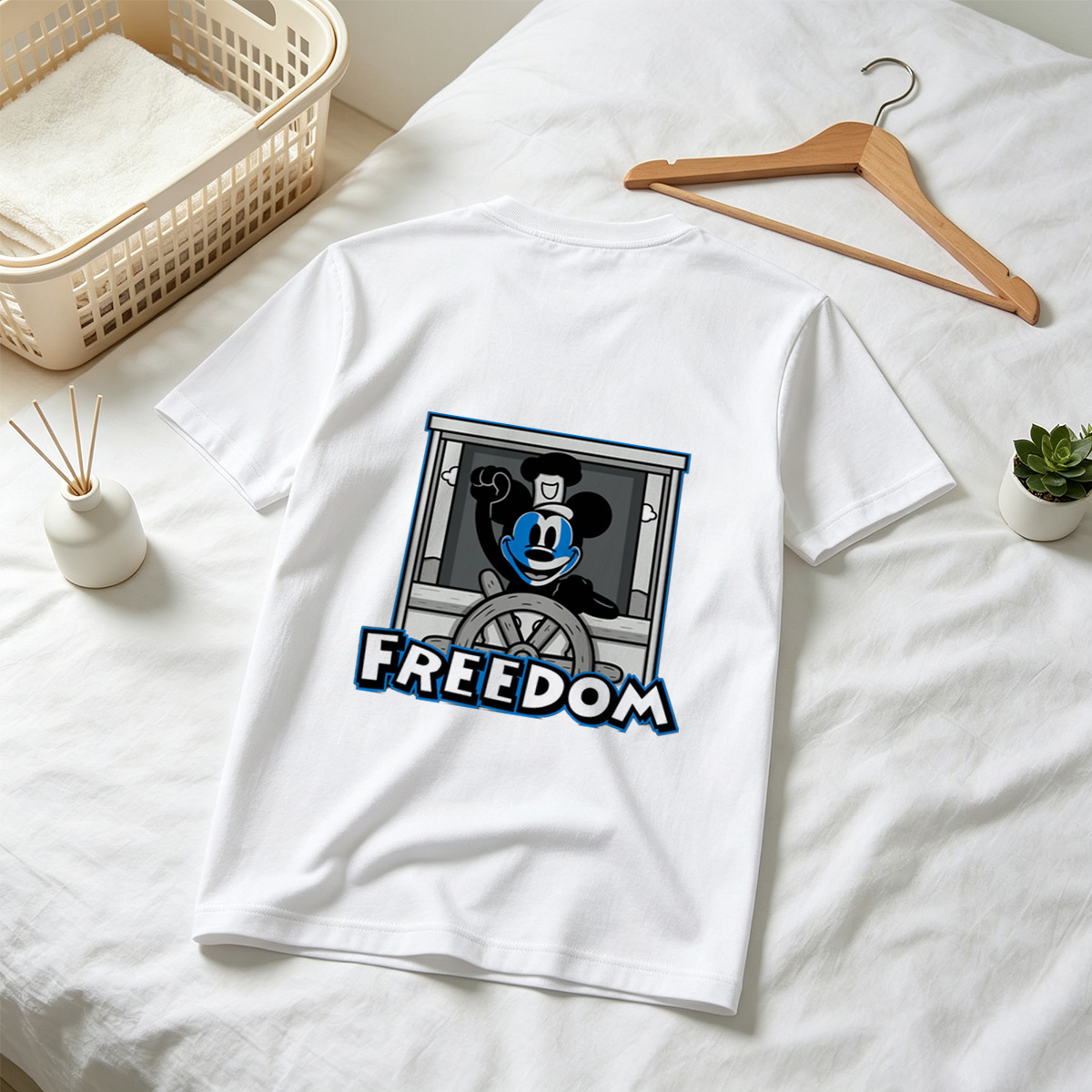Mickey Mouse Freedom Steering Wheel Design - Tee
