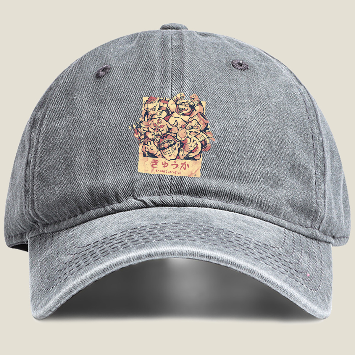 Mario Baddies Vacation - Washed Denim - Baseball Cap
