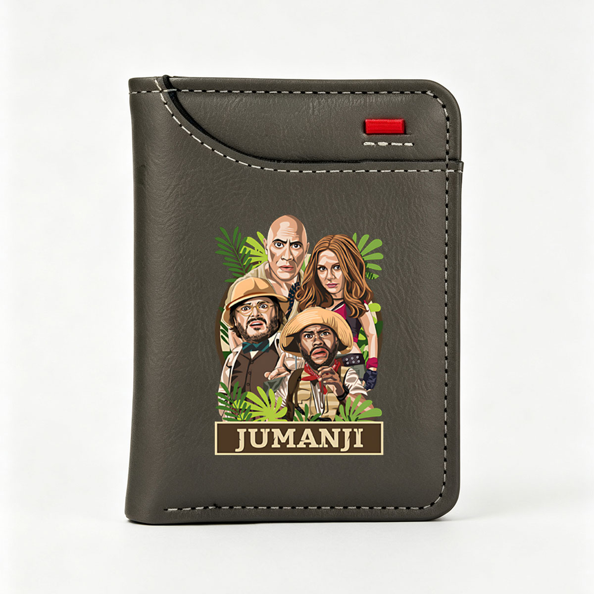 Jumanji: Dwayne Johnson, Kevin Hart, Jack Black, Karen Gillan in Adventure Role - Vertical Style Wallet