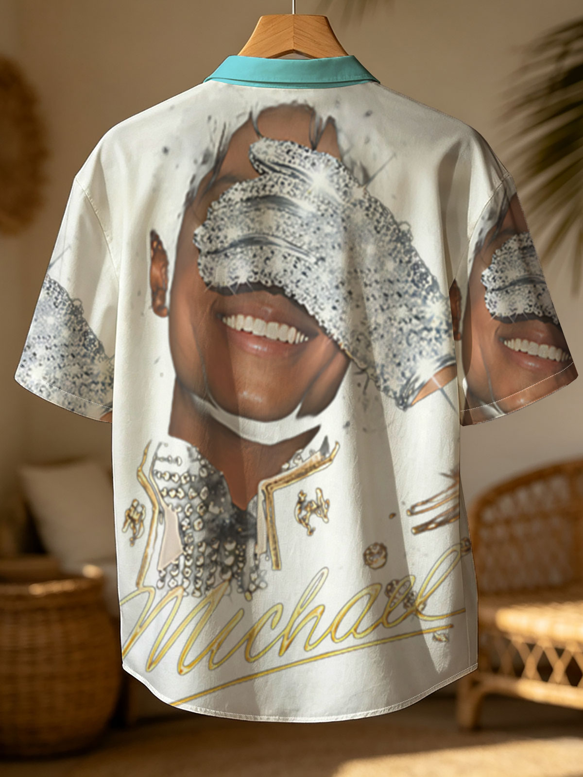 Michael Jackson in Iconic Sparkling Glove and Military-Inspired Jacket -  Shirt