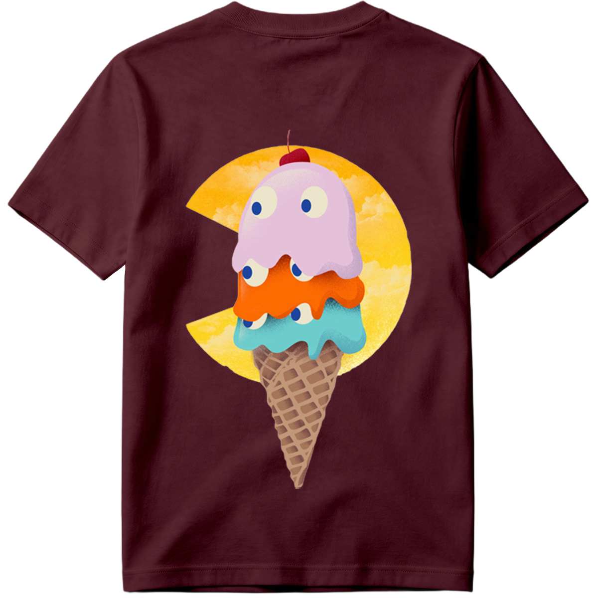 Pac-Man Ice Cream Cone - Tee