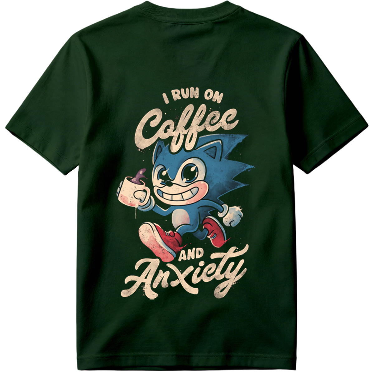 Sonic the Hedgehog: I Run on Coffee and Anxiety - Tee