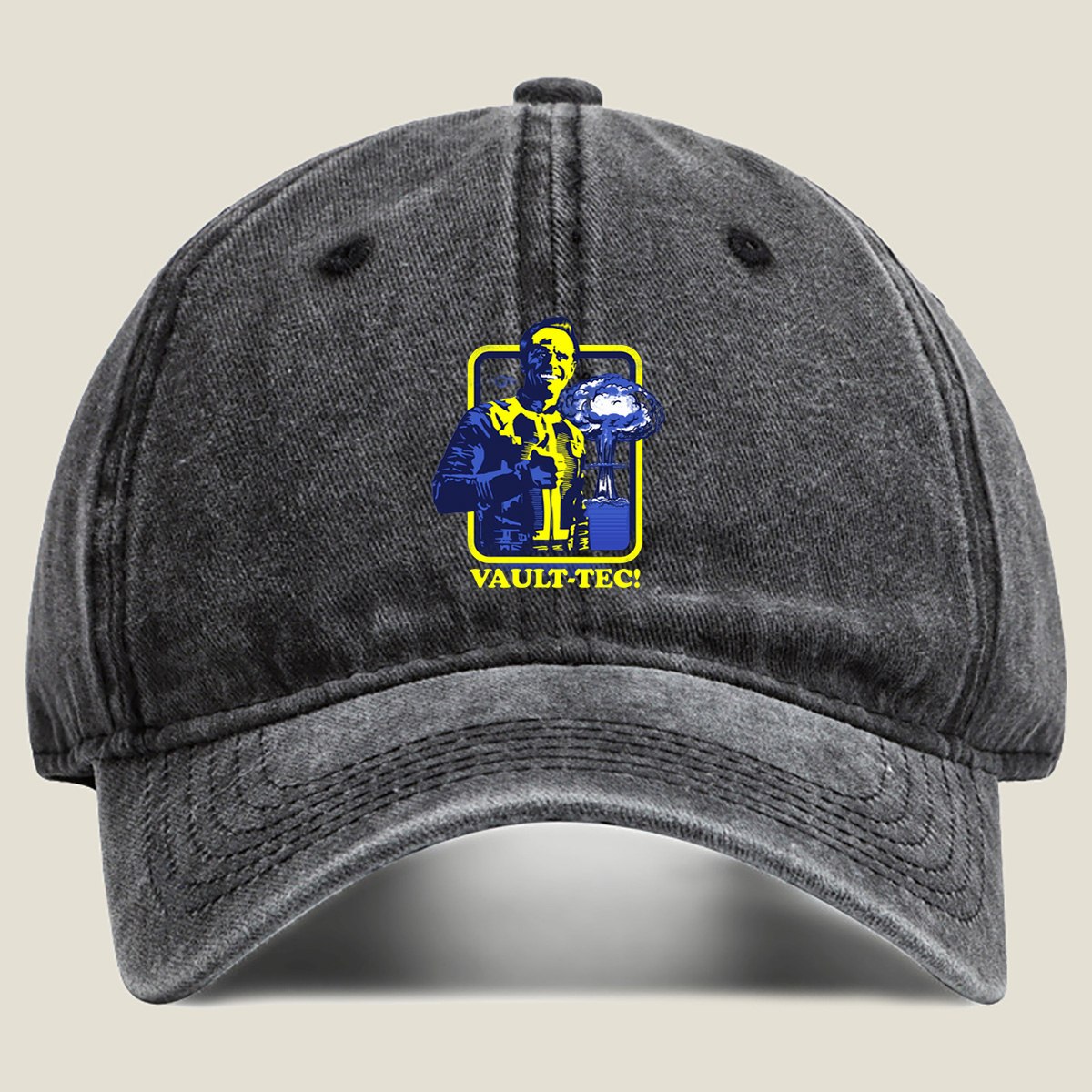 Vault-Tec! Fallout Character Art - Washed Denim - Baseball Cap