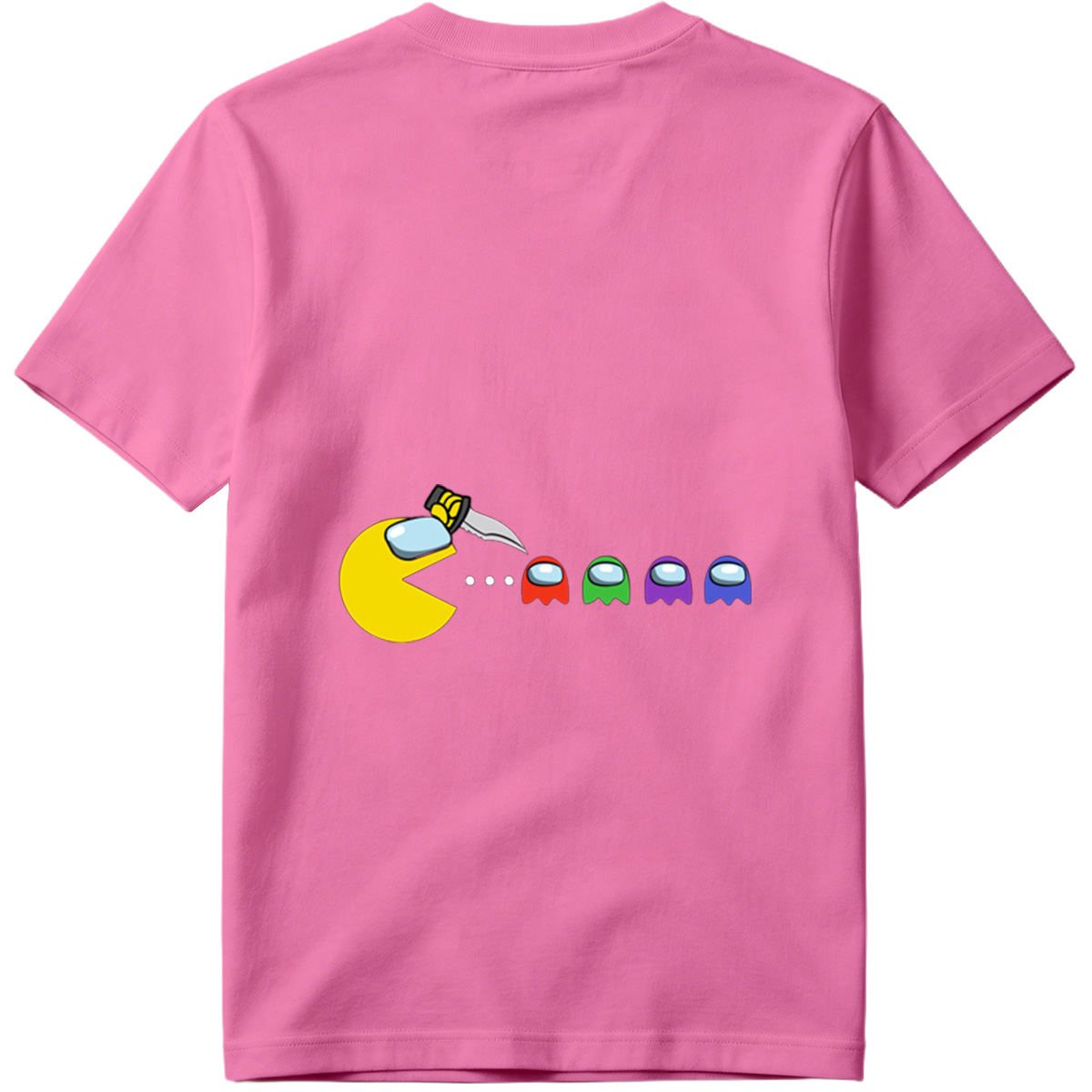 Pac-Man Meets Among Us Characters - Tee