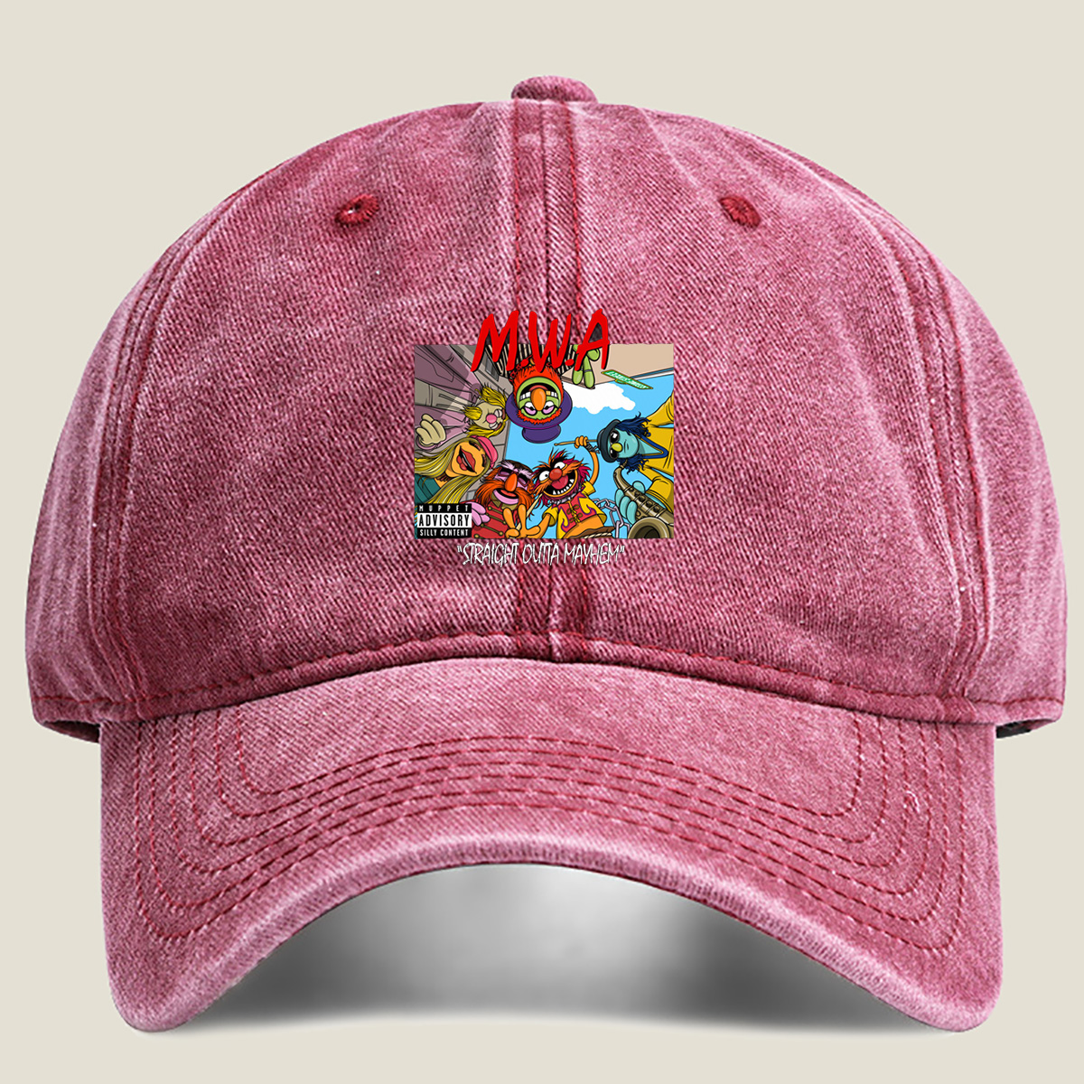 Muppets: M.W.A - Straight Outta Mayhem - Washed Denim - Baseball Cap