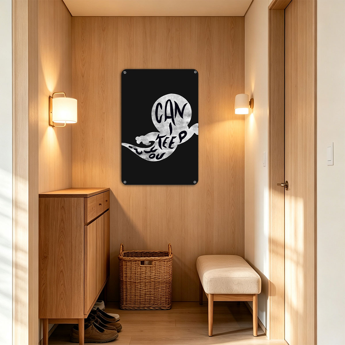 Can I Keep You - Ghostly Typography Art - painting