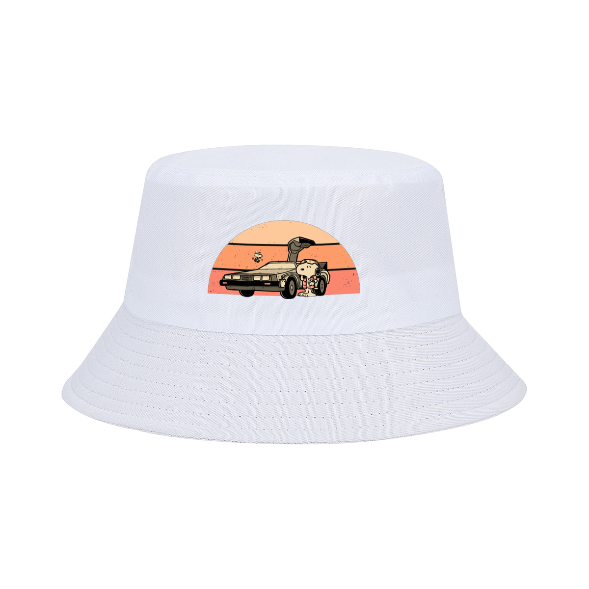 Snoopy and Woodstock in a DeLorean - Fisherman's Hat