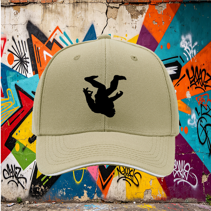 Unisex Classic Sandwich Hat with Bigfoot Silhouette Print - Lightweight Cotton Cap for Outdoor Adventures, Hiking, Camping, and Casual Wear - Perfect for Nature Enthusiasts and Adventure Seekers