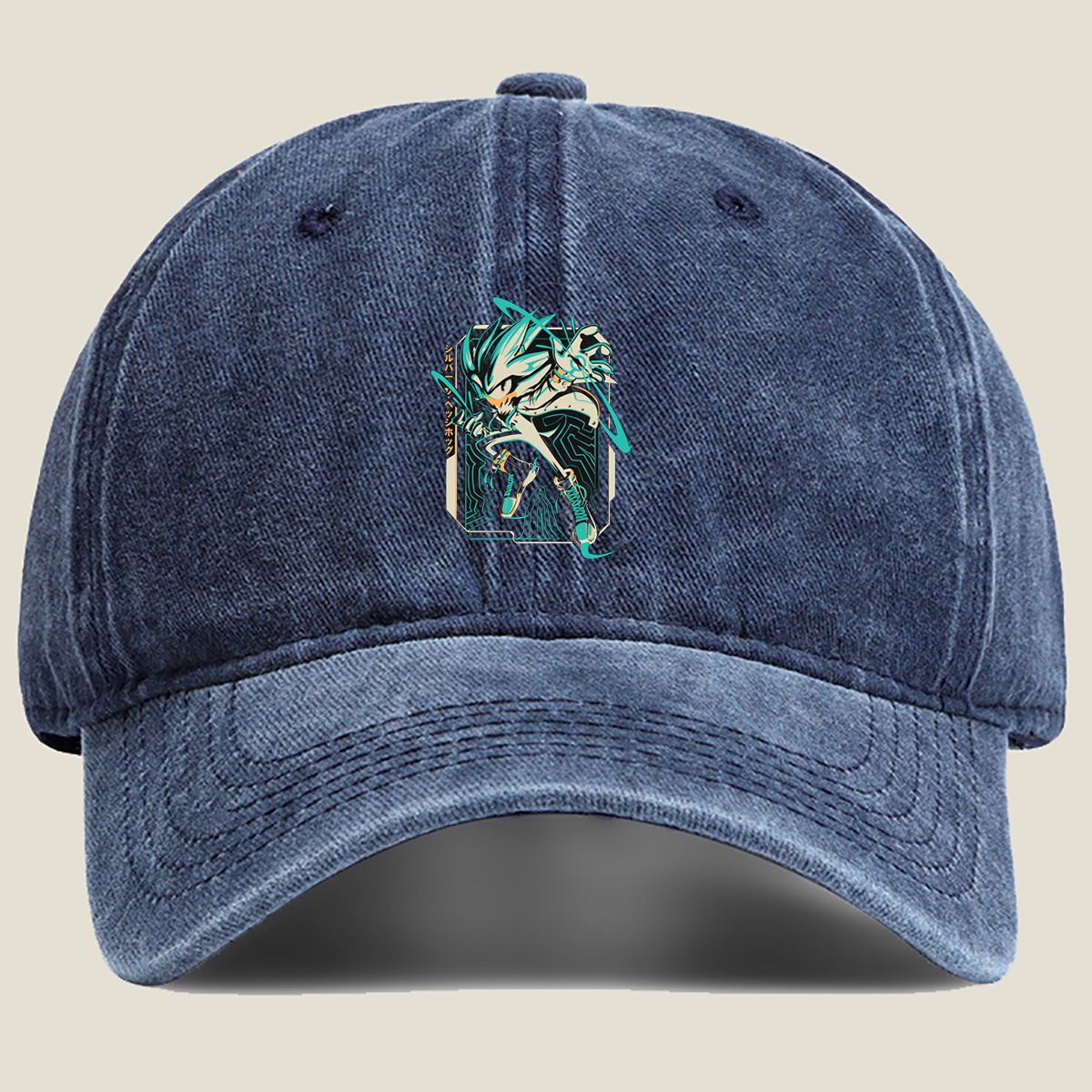 Silver the Hedgehog - Cybernetic Speed - Washed Denim - Baseball Cap